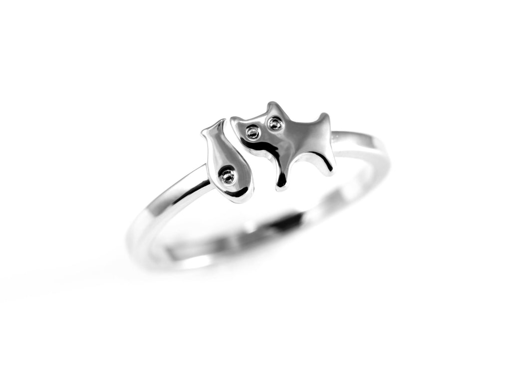 cat and fish ring