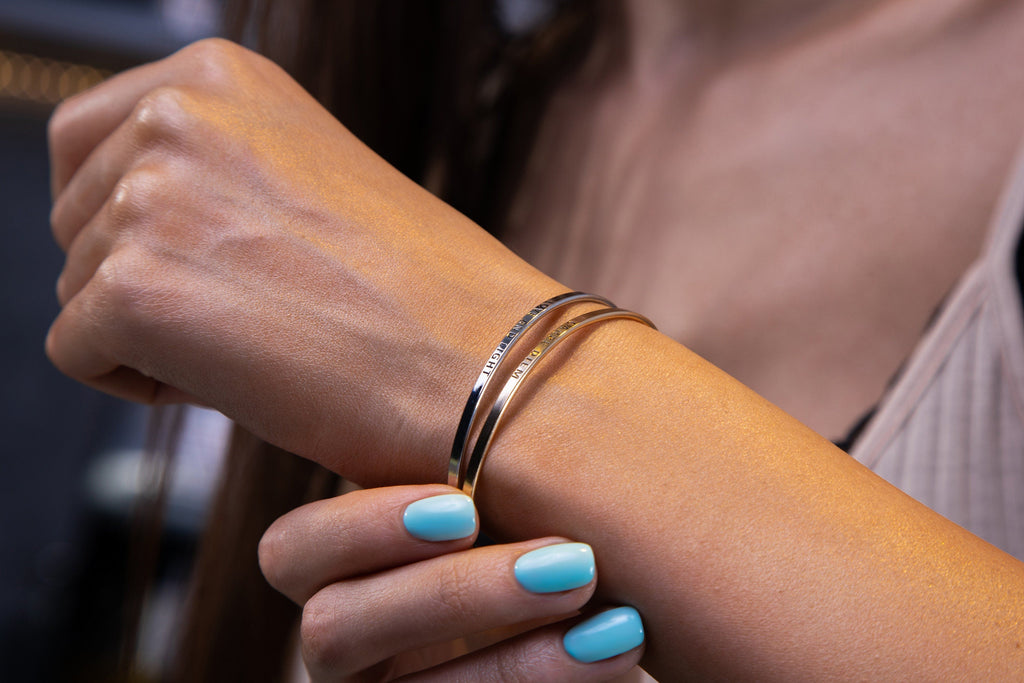 To Me You Are Perfect, Girlfriend Bracelet, Dainty Bangle, Personalized Minimalist Jewelry, Engraved quote, Birthday Gift, Valentines Gift