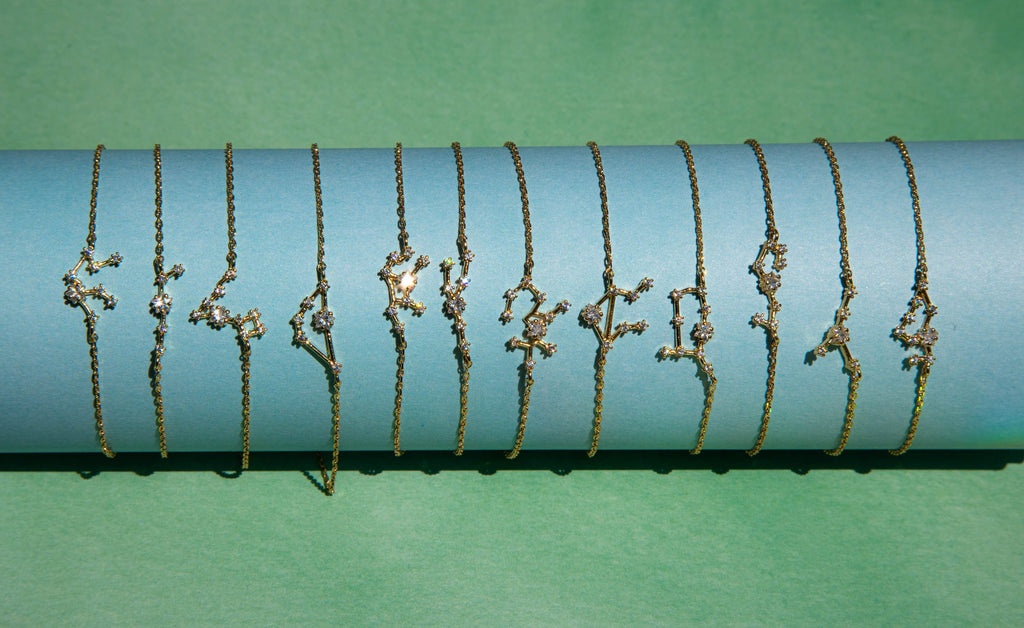 Aries Sign Jewelry, Constellation Bracelet with Crystals, Celestial Jewelry, Zodiac Sign Bracelet, Aries Zodiac Dainty Bracelet, BFF Gift