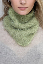 Neck Warmer, Handmade Scarf Merino Wool, Hand Knit Triangle Headband