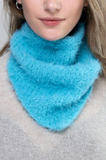 Neck Warmer, Handmade Scarf Merino Wool, Hand Knit Triangle Headband