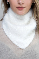 Neck Warmer, Handmade Scarf Merino Wool, Hand Knit Triangle Headband