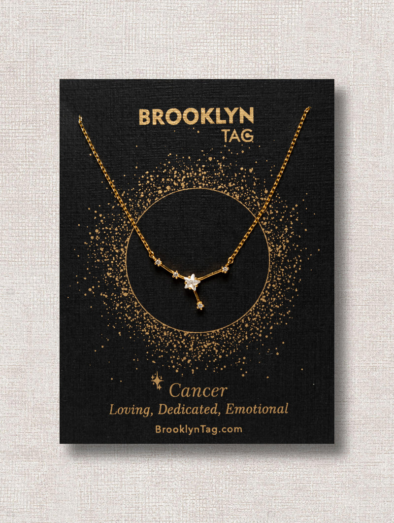 Zodiac Constellation Necklace with Zircon