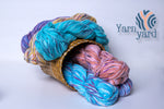 Baby Cashmere Yarn, Purple Mix Cashmere Blend Yarn, Crochet and Knitting Cashmere Yarn