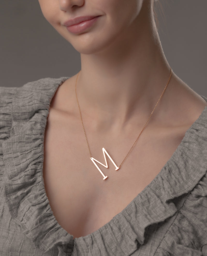 Oversized Initial Necklace