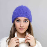 Violet -Knit Head Scarf Merino Wool in Lavender, Neck Warmer, Winter Headband Handmade, Wool Headscarf