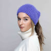 Violet -Knit Head Scarf Merino Wool in Lavender, Neck Warmer, Winter Headband Handmade, Wool Headscarf