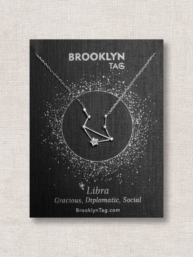 Zodiac Constellation Necklace with Zircon