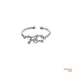 Virgo sign Constellation Ring with Crystals