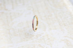 Rainbow Ring with CZ stones, 14k Gold Plated Multicolor Sterling Silver Ring, Gift For Her, Dainty Minimalist Ring