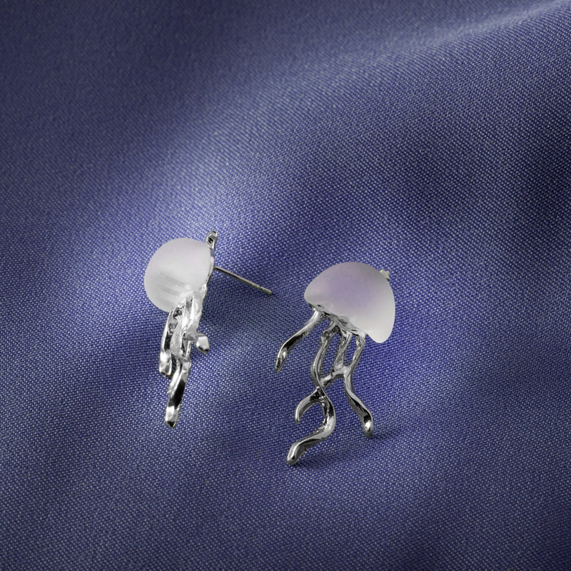 Medusa studs in Silver, Medusa jewelry, Statement Studs, Sea earrings, Beach accessories, Beach earrings, Ready to Ship Gift