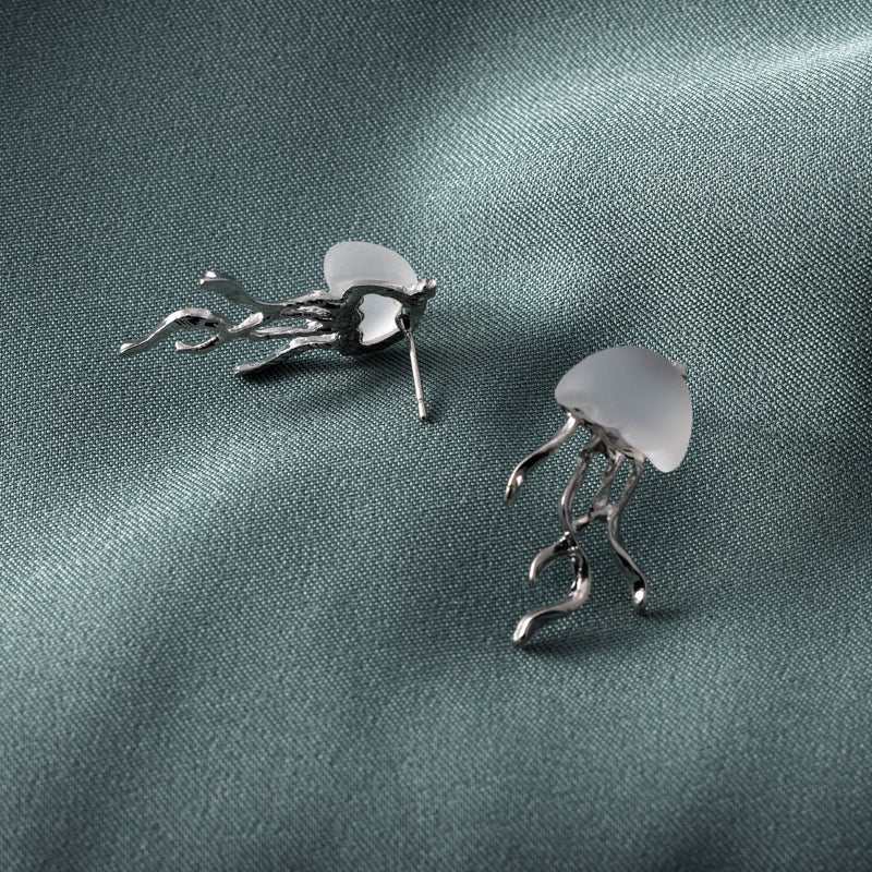 Medusa studs in Silver, Medusa jewelry, Statement Studs, Sea earrings, Beach accessories, Beach earrings, Ready to Ship Gift