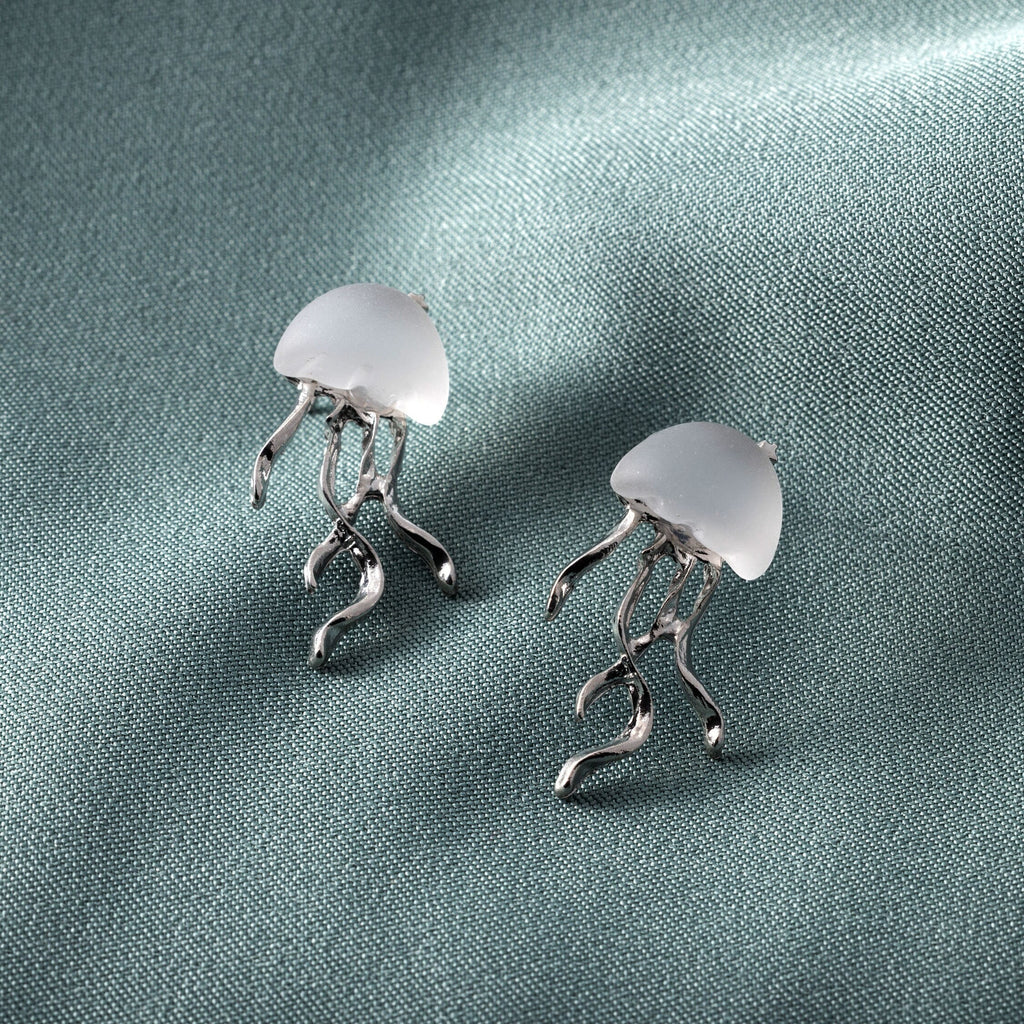 Medusa studs in Silver, Medusa jewelry, Statement Studs, Sea earrings, Beach accessories, Beach earrings, Ready to Ship Gift