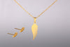 Angel wings Necklace and studs set, Stainless Steel Matching Wings Necklace and Tiny studs, Gift for her, Mothers Gift