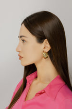 Triple Hoop Earrings, Statement Hoops, Dressy Gold Hoops, Bold Hoops with 3 Circles, Medium Open Hoops