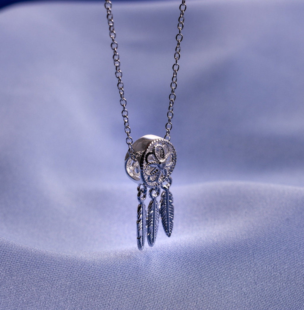 dreamcatcher necklace sterling silver