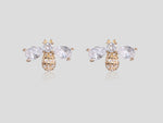 Dainty Bumble Bee studs with Zircon, 14k Gold Plated Bee jewelry, Bee stud earrings with Cubic Zircon, Ready to Ship Gift