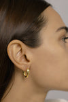 Long Chain Hoop earrings, Gold Dipped Hoops, Basic Everyday Dangle Earrings, Convertible Hoops