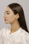 Long Chain Hoop earrings, Gold Dipped Hoops, Basic Everyday Dangle Earrings, Convertible Hoops