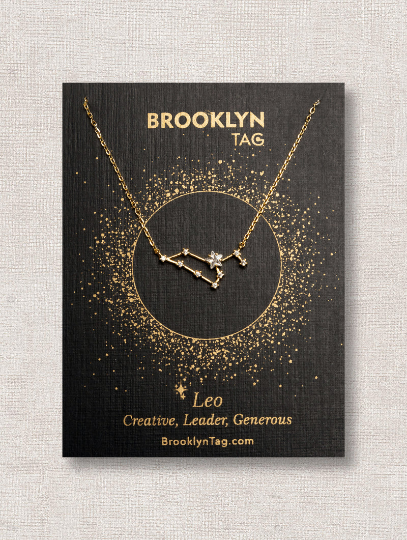 Zodiac Constellation Necklace with Zircon