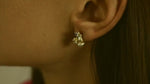 Tiny Bird Studs with pearls and zircon