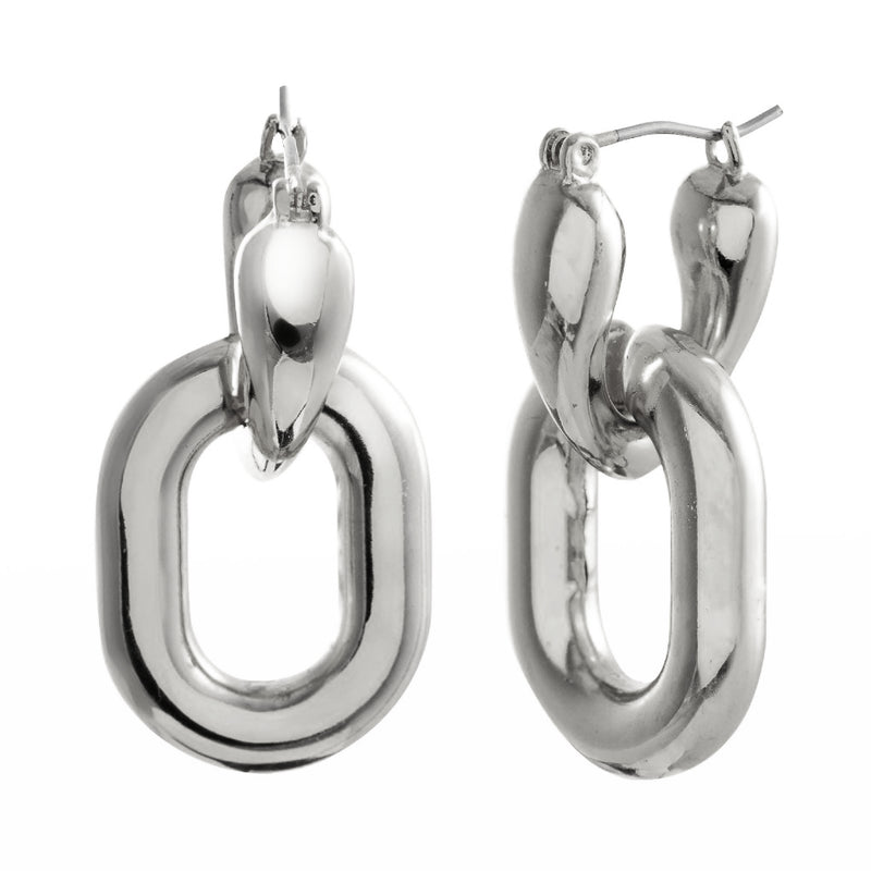 Long Chain Hoop earrings