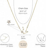 Zodiac Constellation Necklace with Zircon