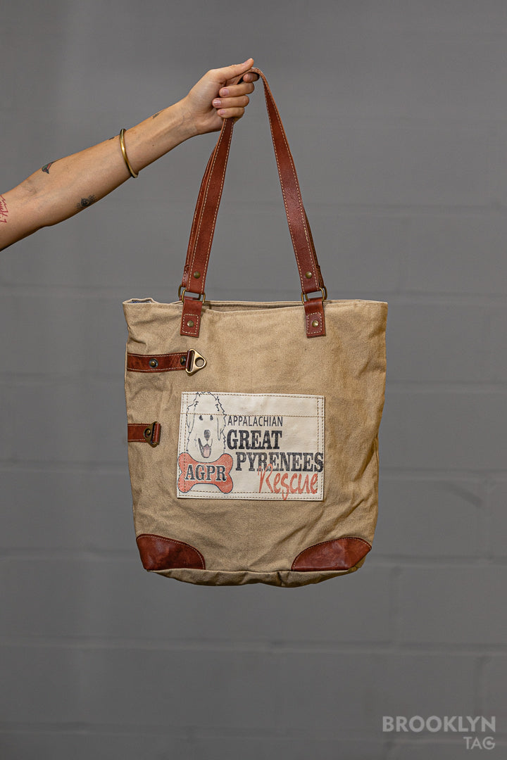 Great Pyrenees Rescue Canvas Tote