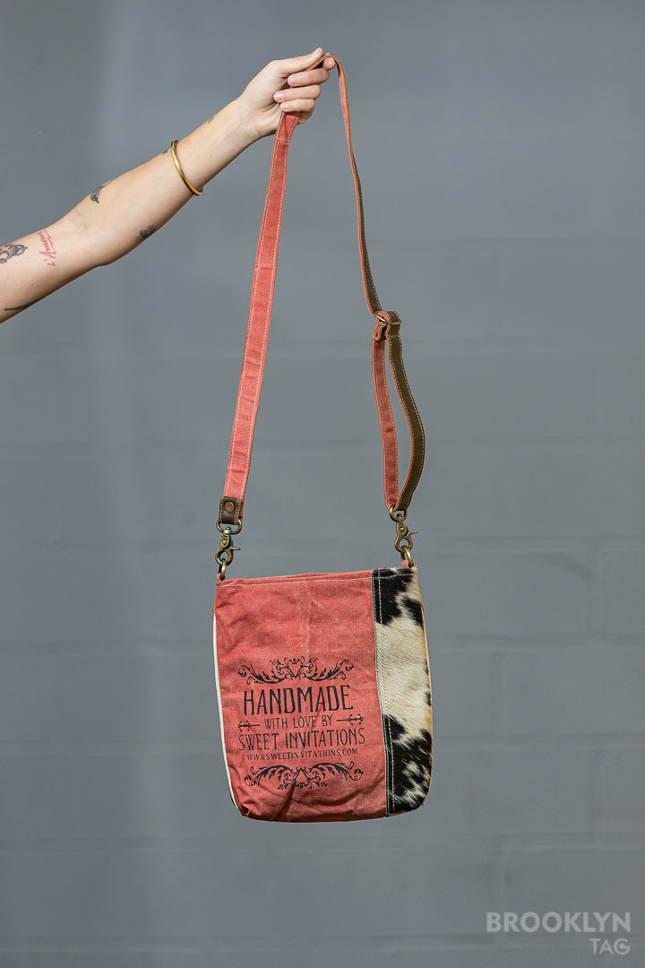 Coral Crossbody Canvas Bag