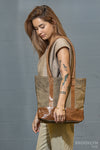 Plain Canvas Tote with Leather