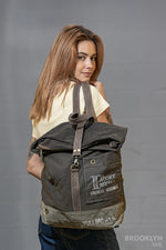 Peace and Patience Canvas Backpack