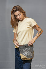 Crossbody Canvas Bag with Bike