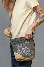 Crossbody Canvas Bag with Bike