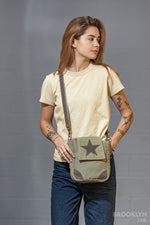 Star Crossbody Canvas Bag