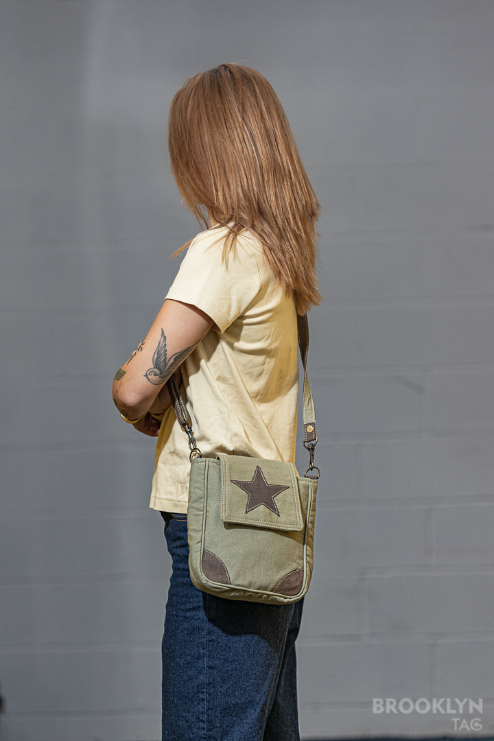 Star Crossbody Canvas Bag