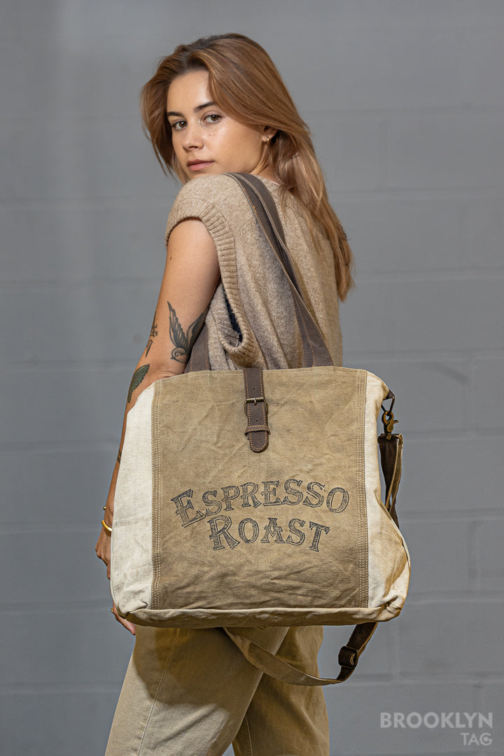 Espresso Roast Canvas Tote Bag