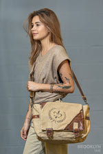 Fleur de Lis Crossbody Canvas Bag