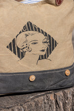 Vintage Portrait Canvas Tote Bag