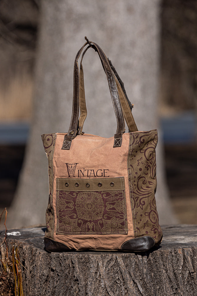 Canvas Tote Bag with Ornaments