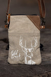 Old Buck Passport Crossbody Canvas Bag