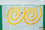 Spiral Earrings Black, Beaded hoops Threaders, Black Statement Earrings, Crystal Beads Hoop Earrings, Black Silver Threaders, Gift For Her