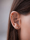 Virgo Constellation Ear Cuff and stud set, Celestial Jewelry, Zodiac Sign Non Pierced Cuff, Earcuff CZ Stud set, Gift for Virgo