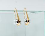 Minimalist Earrings Sterling SIlver, Gold Dangle Earrings, Dainty Ball Earrings, Gift for Mom, Drop Earrings in Silver, Gold Silver Earrings