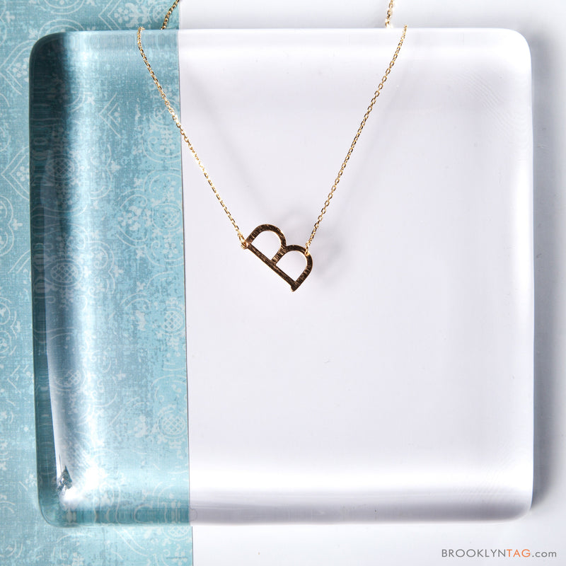 Initial Necklace, Letter B necklace, personalized Necklace with Letter B Initial Letter Jewelry, Gold Letter Necklace, Birthday Gift Idea