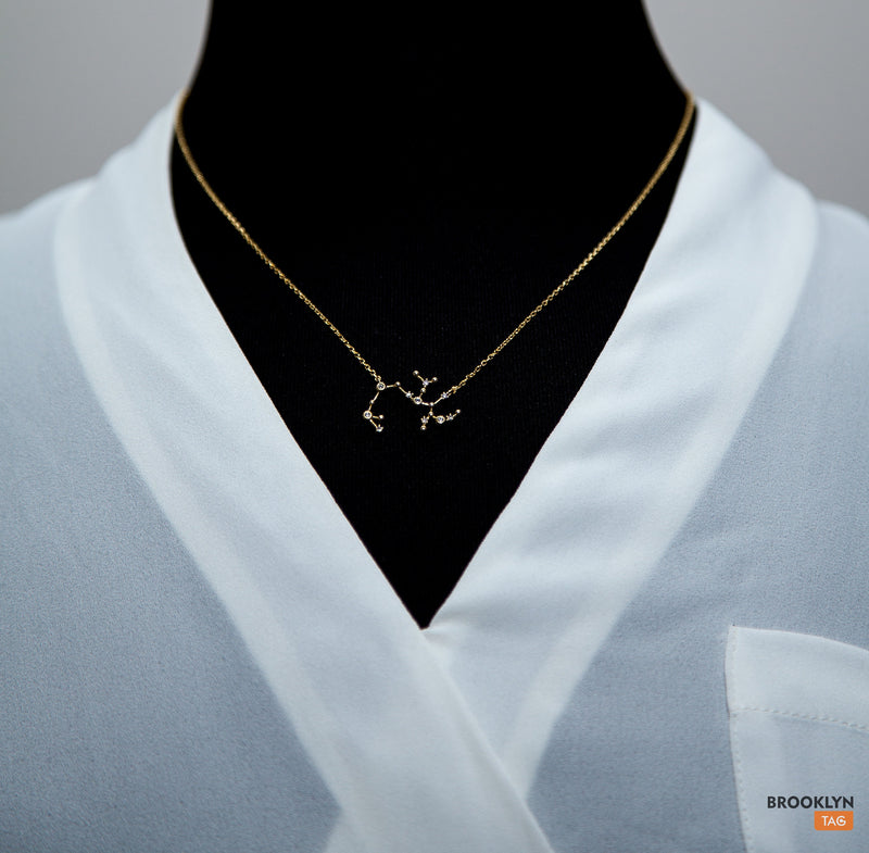 Sagittarius Zodiac Necklace, Celestial Jewelry, Constellation Necklace Earring Set, Sagittarius Birthday Gift