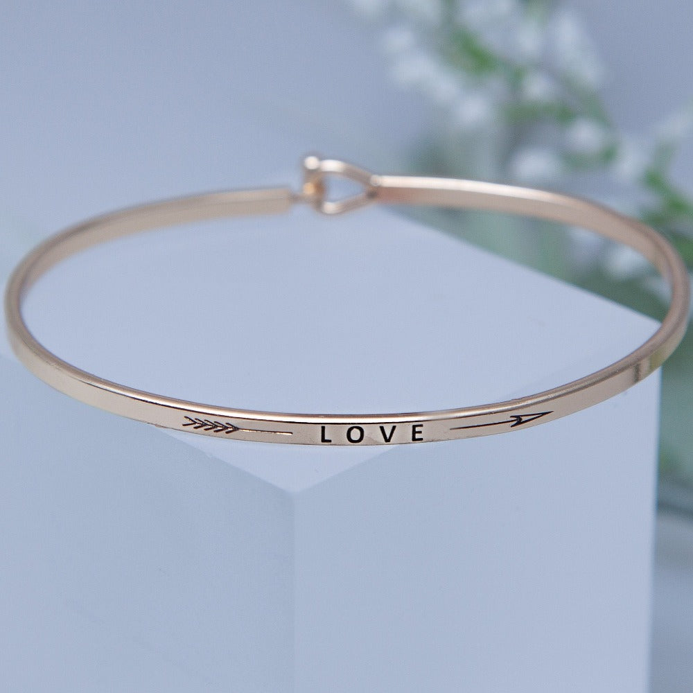 Love Bracelet, girllfriends Bracelet, Friendship Bracelet, Personalized Minimalist Jewelry, Engraved Quote, Birthday Gift