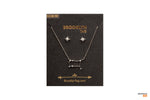 Gemini Birthday Gift Idea, Gemini Zodiac Constellation Jewelry, 18k Gold Plated Necklace and Star Studs Set