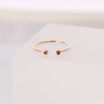 July Birthstone ring, Gemstone Stacking ring, Cancer zodiac ring, Adjustable Sterling silver Ring, 18k gold plated ring