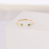 Gemstone Stacking ring, May Birthstone ring, Adjustable Sterling silver Ring, 18k gold plated ring