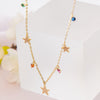 Gold Chain Necklace with Tiny stars and CZ stones, celestial Necklace, Gift for her, Dainty Gold necklace, Layering star necklace